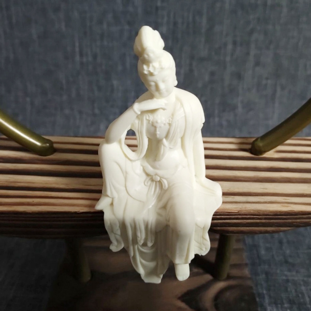Guanyin Buddha Statue Carved N - Home Office Feng Shui 评论和价格