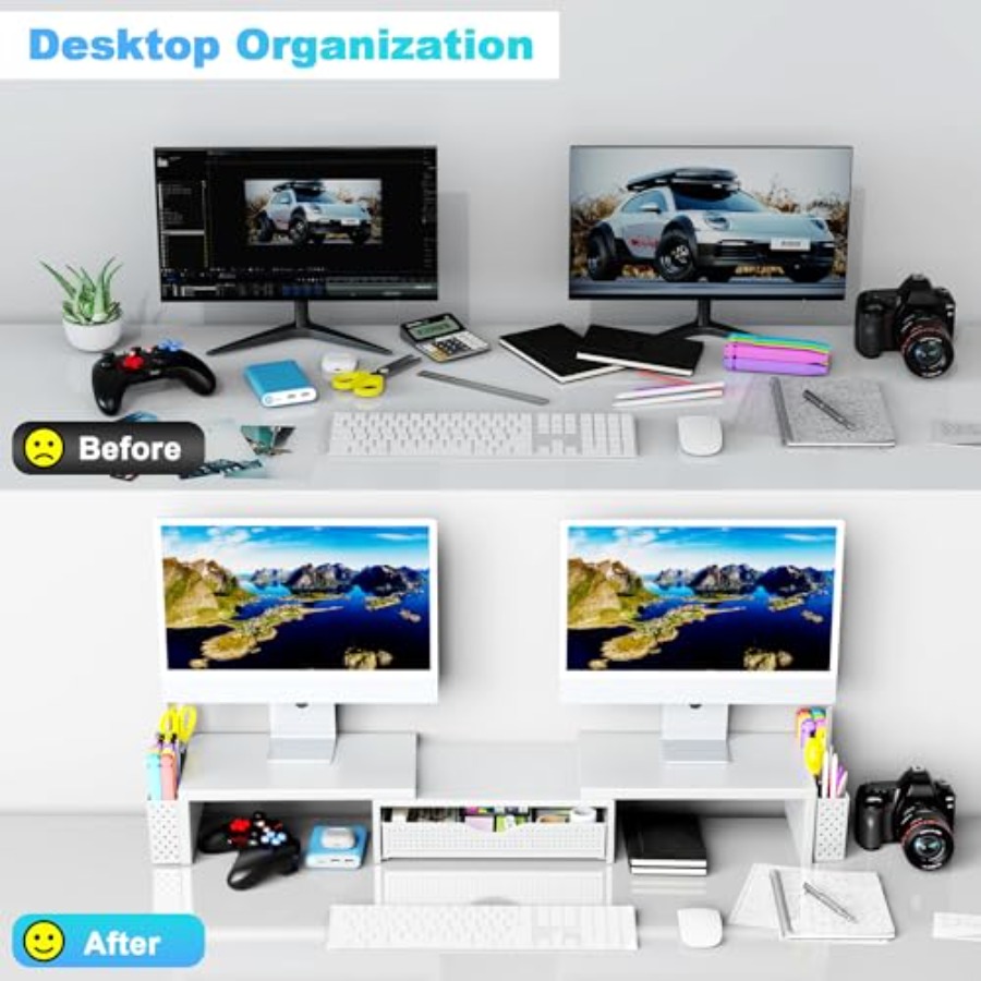 Metal Desk Organizers and Acce - Monitor Riser Stand 评论和价格